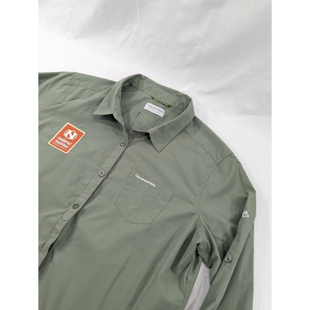Craghoppers Natutal Habitat Patch Shirt Womens Xl 1/2 Insect Shield Green L/S